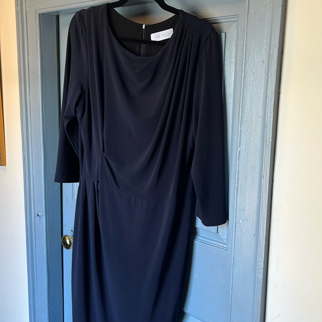 The Fold London Navy Dress